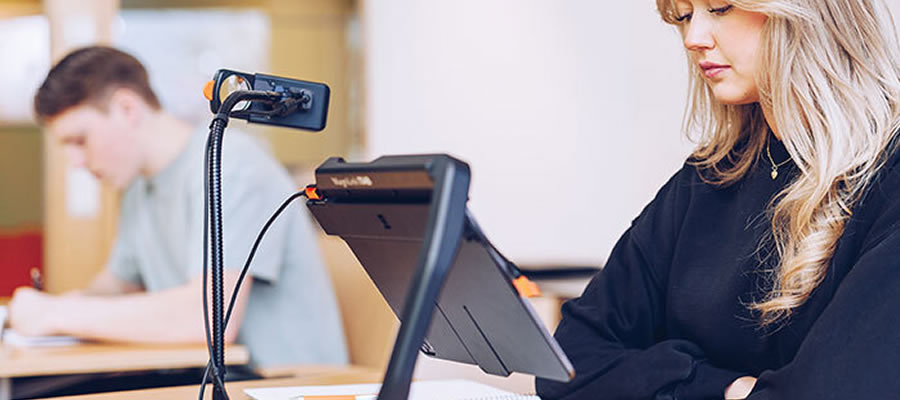 Suporte de Tablet para Ampliação e OCR Portátil MagniLink iTAB LVI