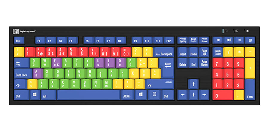 Teclado Criança PC USB Logickeyboard