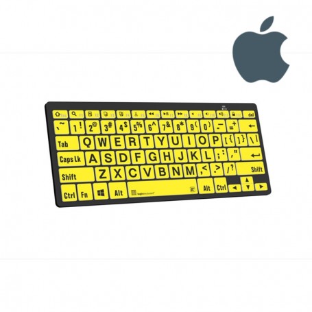 Mini Teclado Letras Pretas Fundo Amarelo MAC