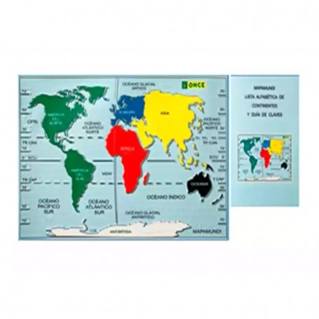 Mapa Mundo Relevo Colorido Once