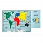 Mapa do Mundo em Relevo Colorido Once